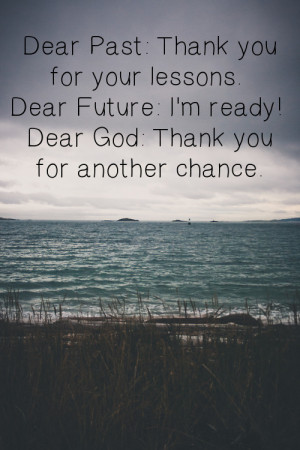 Dear Past Thank You For Your Lessons