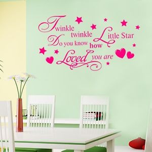 ... TWINKLE LITTLE STAR quote wall art kids baby nursery sticker decal