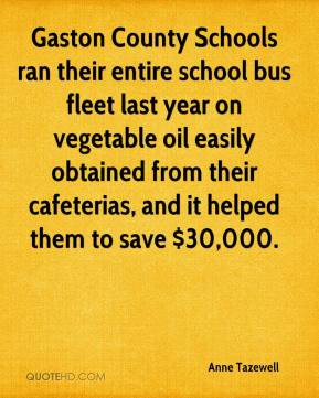 Gaston County Schools ran their entire school bus fleet last year on ...