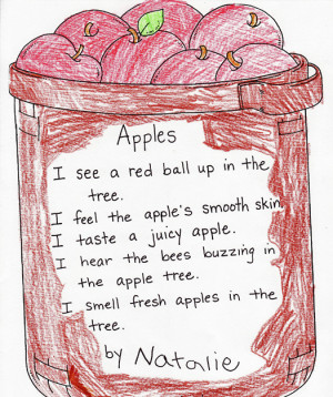 five senses apple poem poem for kids poem for kids