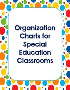 Organization Sheets for Self-Contained & Autism Classrooms (Bubble ...