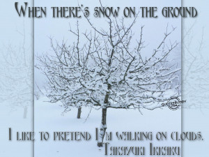 When there's snow on the