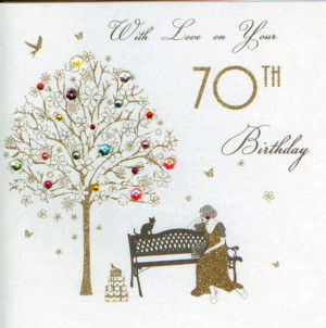 70th Birthday Bench Card by Five Dollar Shake