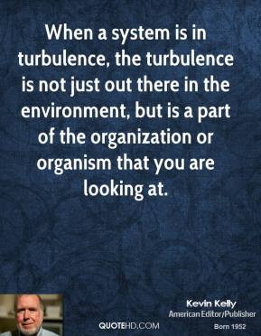When a system is in turbulence, the turbulence is not just out there ...