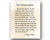 Velveteen Rabbit Quote Margery Williams Book Passage Family Quote Love ...