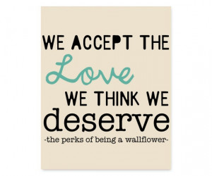 The Perks of Being A Wallflower Book Quote Typography, Word Art, 8x10 ...