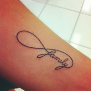infinity symbol family tattoo