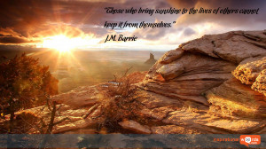 Inspirational Wallpaper Quote by J. M. Barrie