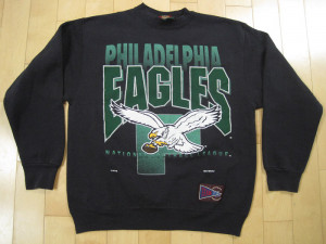 ... !! 1992 vintage PHILADELPHIA EAGLES sweat shirt NFL football MEDIUM