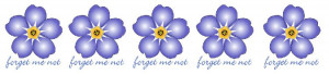Forget-me-not flowers for Silence!