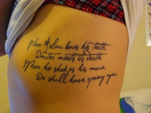 ... Quotes Tattoo, Narnia Tattoo, Narnia Quotes, Chronicles Of Narnia