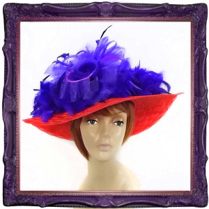 Red Hat Society Cake With Purple Feather