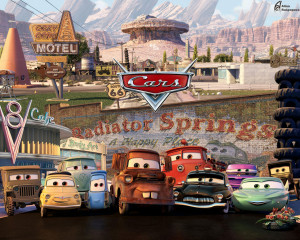 Download movie cars wallpaper, 'Cars 2'.