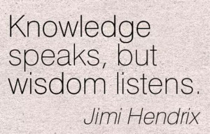 Knowledge vs wisdom