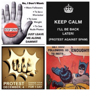 ... the day the instagram community stood up to spammers and organised a