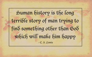 the long terrible story of man trying to find something other than God ...