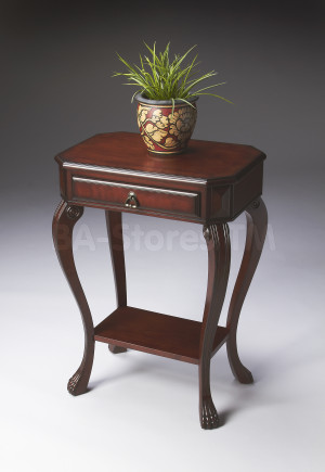 Cherry Console Tables with Drawers