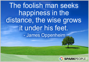 Motivational Quote - The foolish man seeks happiness in the distance ...