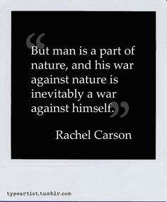 ... Rachel Carson (Author of Silent Spring and The Sense of Wonder) More