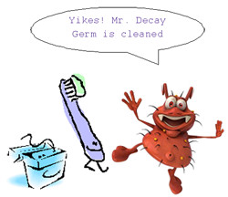 Mr. Decay Germ Helps Deliver the Message: