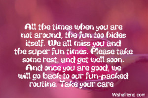 Well Miss You Quotes To Coworker We all miss you and the super