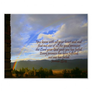 Christian Rainbow Poster with Bible Verse