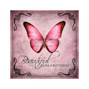 Butterfly Art Beautiful Quote Print Shabby Chic Art by artist Sarah ...