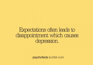 No expectations, no disappointments.