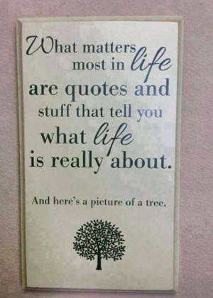 What matters most in life...
