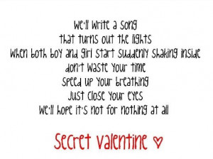 We the Kings - secret valentine lyrics