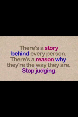 stop judging.