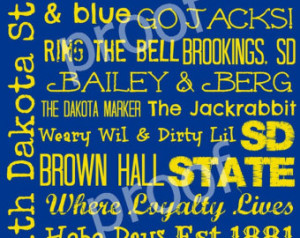 South Dakota State University Subwa y Art Print ...