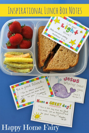 FREE Lunch Box Notes with Bible Verses