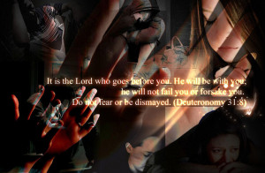Bible Verses Deuteronomy 31:8 Fear Not HD Wallpaper