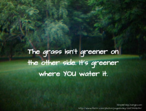 Grass isn't greener...