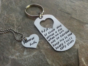 Couples Quote Hand Stamped Dog Tag Set by MauiWauiStamping on Etsy, $ ...