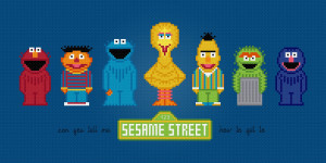 Sesame Street Characters - Cross Stitch PDF Pattern Download