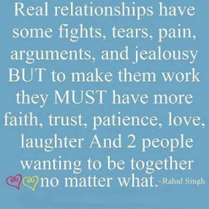 Real Realtionsships Have Some Fights