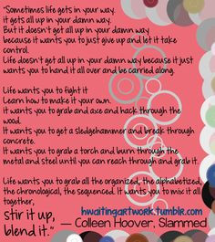 Slammed quote mousepad> Colleen Hoover's Butterflying Store