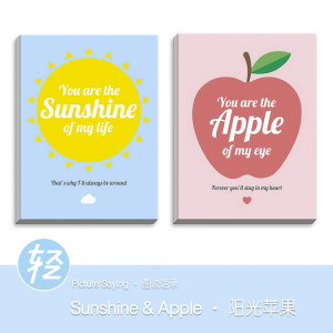 Sunshine-Apple-Red-Blue-Modern-Inspirational-Quotes-Typography-Love ...