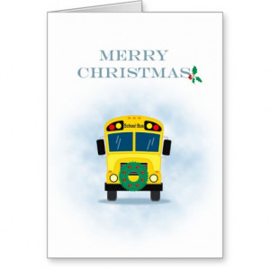 Merry Christmas School Bus Driver Greeting Card