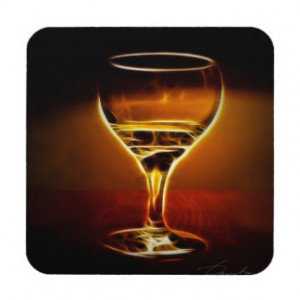 Wine energy inside the wine glass beverage coasters
