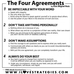 The Four Agreements is a book I would recommend with anyone struggling ...