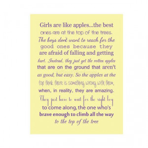 Girls are like apples quote girls are like by Littlegiftsfrmheaven