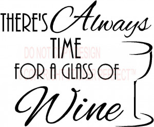 ... glass of WINE kitchen vinyl wall decals quotes sayings lettering