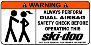 skidoo funny warning sticker 3