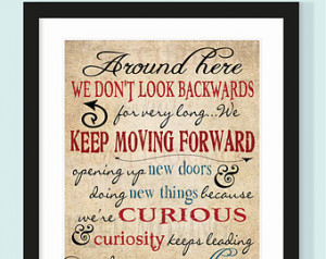 Walt Disney Keep Moving Forward Quo te - Typographic Print - 11x14 ...