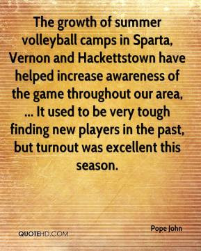 Pope John The Growth Of Summer Volleyball Camps In Sparta Vernon
