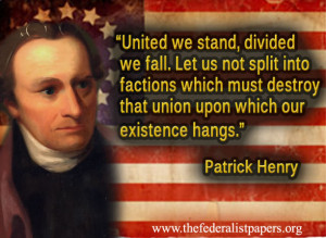 Patrick Henry Rebuked Infighting