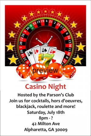 ON SALE: Casino Night Invitation
